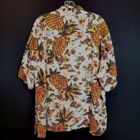 Vintage INC International Concepts Hawaiian Shirt Pineapple Rayon XL Flaws - Picture 2 of 14